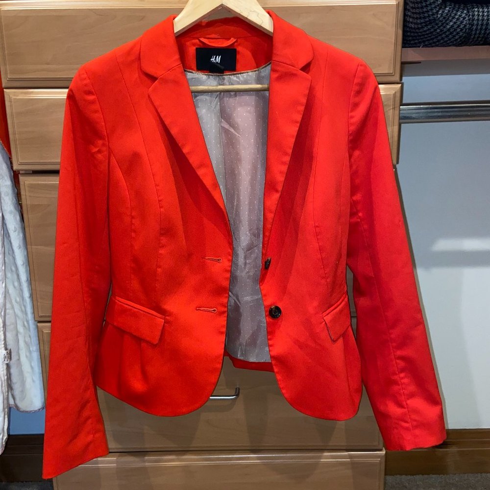 H&M bright red blazer